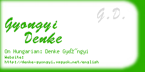 gyongyi denke business card
